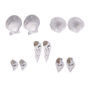 Silver Seashell Stud Earrings, thumbnail 1 of 10