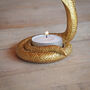 Gold Cobra Tea Light Candle Holder, thumbnail 4 of 5