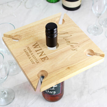 Personalised Message Wine Glasses And Bottle Butler, 2 of 4