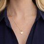 Gold Plated Clover Charm Necklace, thumbnail 1 of 3