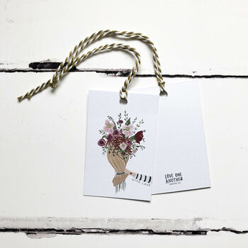 ‘With Love’ Flowers Set Of Eight Gift Tags, 2 of 2