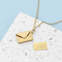 Personalised Secret Message Envelope Necklace, thumbnail 1 of 12