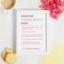 Personalised Amazing Things About Mum Print, thumbnail 1 of 4
