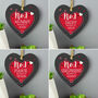 Personalised Love Slate Heart Hanging Sign, thumbnail 2 of 3