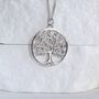 Tree Of Life Charm Necklace 925 Sterling Silver With Zircon Happy Mothers Day Gift, thumbnail 1 of 7