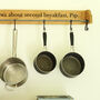 Custom Engraved Farmhouse Kitchen Pan Hanger – Handmade From Dartmoor Oak, thumbnail 6 of 12