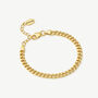 Women's Dainty Cuban Curb Chain Bracelet In 18k Gold, Christmas Jewellery Gift, thumbnail 2 of 5
