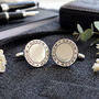 Groom Round Cufflinks, thumbnail 4 of 7