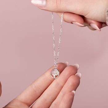 Circle Tree Of Life Sterling Silver Necklace, 2 of 6