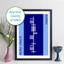 Personalised Irish County Or Town Ogham Alphabet Print, thumbnail 1 of 12