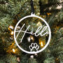 Pet Paw Print Christmas Tree Decoration, thumbnail 1 of 5