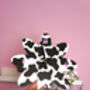 Cow Print Decorative Flower Shape Clock, thumbnail 3 of 10