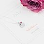 July Birthstone Initial Sterling Silver Necklace, thumbnail 2 of 12