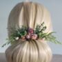 Blush And Dusky Pink Flower Hair Comb, thumbnail 3 of 6