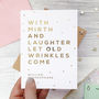 Funny Birthday 'Mirth And Laughter' Gold Foil Card, thumbnail 2 of 2
