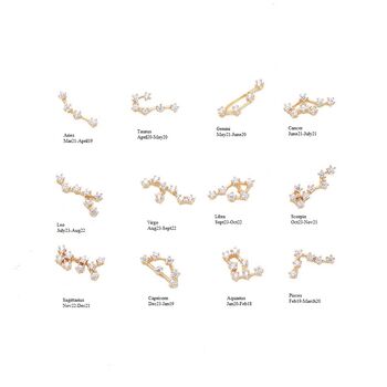 Star Sign Constellation Earrings Studs, 2 of 9