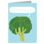 Personalised Broccoli Greetings Card, thumbnail 2 of 2