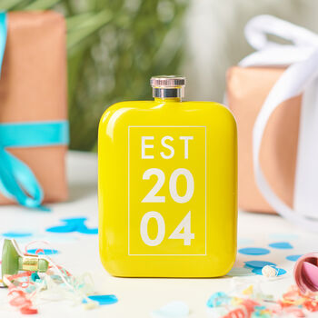 Personalised 18th Birthday Year Hip Flask, 3 of 10