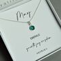 Sterling Silver May Birthstone Necklace, thumbnail 2 of 5