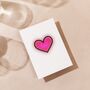 Pink Glowing Love Heart Valentine's Card, thumbnail 4 of 5