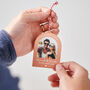 Personalised Seven Year Anniversary Copper Photo Christmas Decoration, thumbnail 1 of 5