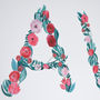 Personalised Floral Name Watercolour Print, thumbnail 3 of 4