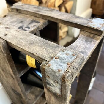 Vintage Industrial Wooden Wine Bottle Crate Rack, 2 of 9