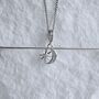 Star And Moon Zircon Charm Necklace Gift 925 Silver, thumbnail 4 of 7
