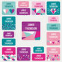 Personalised Geo Fun Design Kids Name Labels Pack 144 Labels, thumbnail 1 of 4