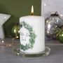 Personalised Couples Wreath Christmas Candle, thumbnail 6 of 7