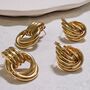 Twisted Hoops Gold, thumbnail 4 of 8