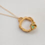 May Birthstone Emerald And Gold Vermeil Plated Necklace, thumbnail 1 of 9