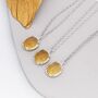 Sterling Silver Genuine Citrine Crystal Oval Necklace, thumbnail 8 of 12