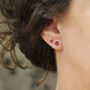 Rhodolite Garnet Stud Earrings, thumbnail 10 of 13