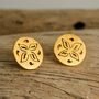 24kt Gold Plated Large Stud Earrings, thumbnail 1 of 6