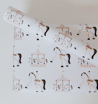 Personalised Carousel Wrapping Paper, 5 of 7