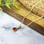 Mini Round Garnet January Birthstone Pendant Necklace, thumbnail 1 of 3