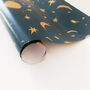 Moons And Stars Wrapping Paper Sheet, thumbnail 1 of 4