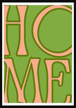 Home Wall Art Print, Bold Typography Poster, Colourful Wall Decor, Unframed, 7 of 11