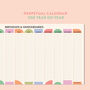 Birthday And Anniversary Wall Planner | Pastel | Undated, thumbnail 2 of 4