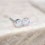 Mini Sterling Silver Candy Pink Opal Stud Earrings, thumbnail 7 of 12