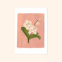 Pink Flower Orchid Print, Unframed, thumbnail 2 of 2