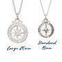Travel Safe Outline Compass St Christopher Necklace, thumbnail 7 of 10