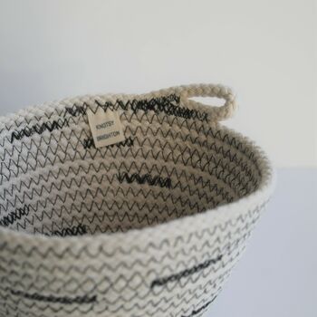 Mono Patterned Everyday Rope Bowl, 2 of 5