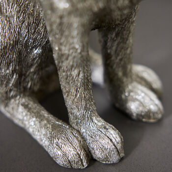 Silver Sitting Hare Easter Ornament, 4 of 4