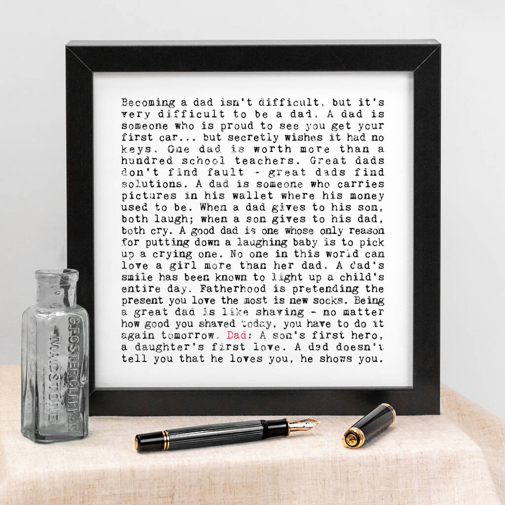Dad Quotes Gift Print, 1 of 7