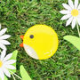 Handmade Glass Easter Chick Brooch, thumbnail 1 of 6