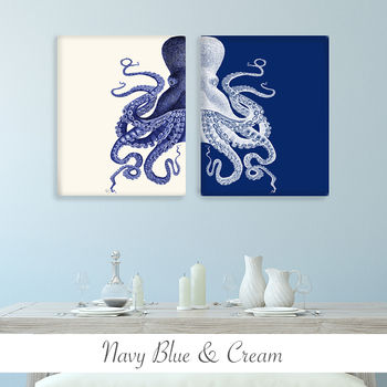 Contrasting Octopus Set Of Two Prints, 6 of 12