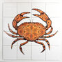 Crab Tile Mural Handprinted Ceramic Tile Set, thumbnail 8 of 12