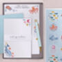 A5 Personalised Children's Stationery Set Gift With Under The Sea Design, thumbnail 1 of 9
